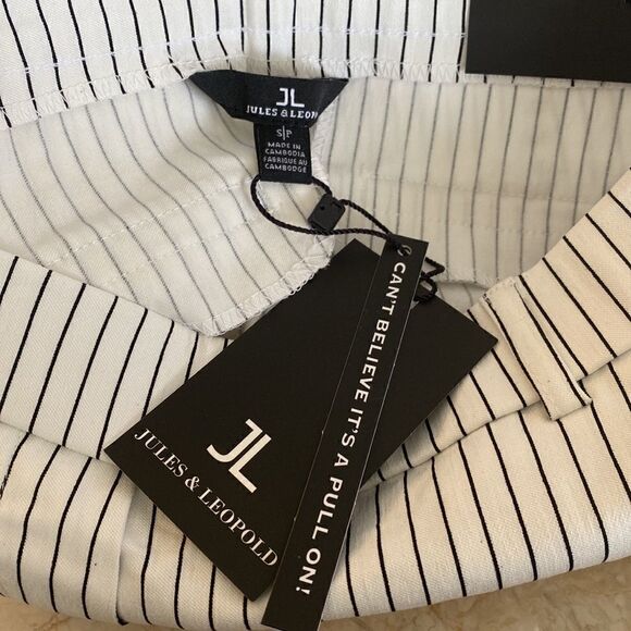 NWT Jules & Leopold Pinstripe Full On Slim Leg Capri Pants - Picture 8 of 13